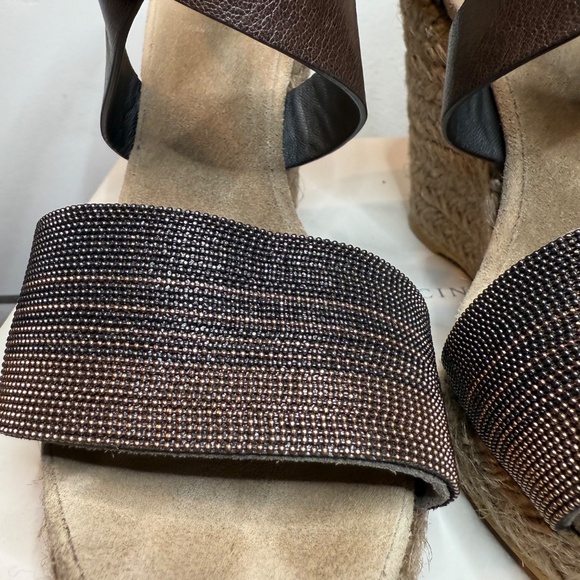 Brunello Cucinelli Espadrille Wedges Size 37 - Picture 3 of 8